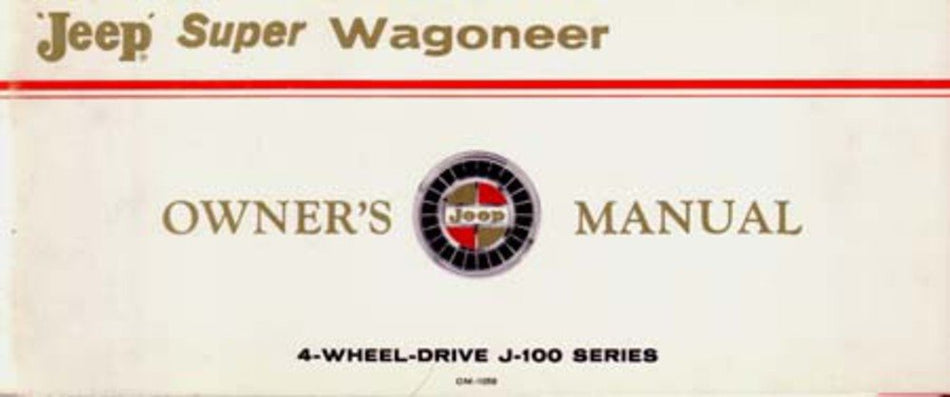 bishko automotive literature 1966 1967 1968 Jeep Super Wagoneer Owners Manual User Guide Operator Book Fuses