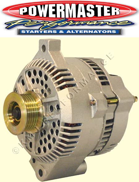 Powermaster 8501 Alternator (GM 12SI Natural 100A 1V Pulley w/screens w/Dash Light Function or 1-Wire for Marine/Off Road applications), 1 Pack