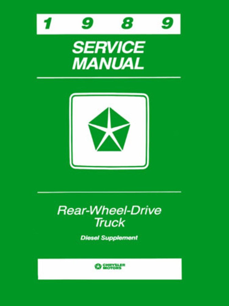 bishko automotive literature 1989 Dodge Rwd Truck Diesel Engine Shop Service Repair Manual Book Engine OEM