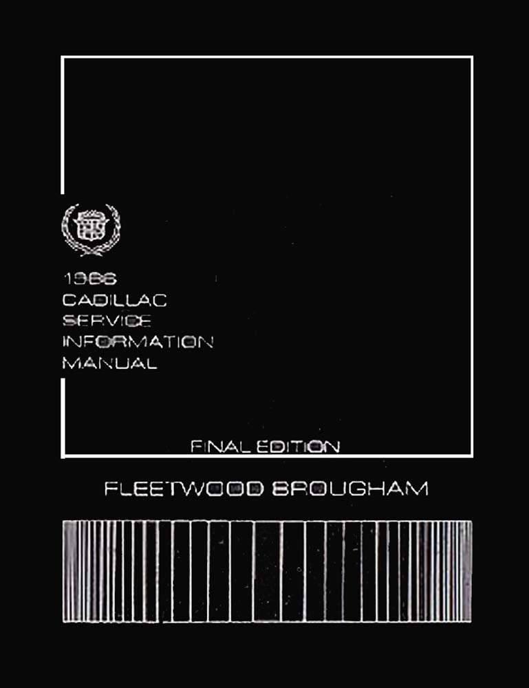 bishko automotive literature 1986 Cadillac Fleetwood Brougham Shop Service Repair Manual Engine Drivetrain