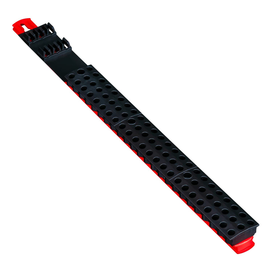Ernst Manufacturing 78 Tool Bit Bar with Magnetic Base, 1/4 Hex Bit Holder - Red/Black