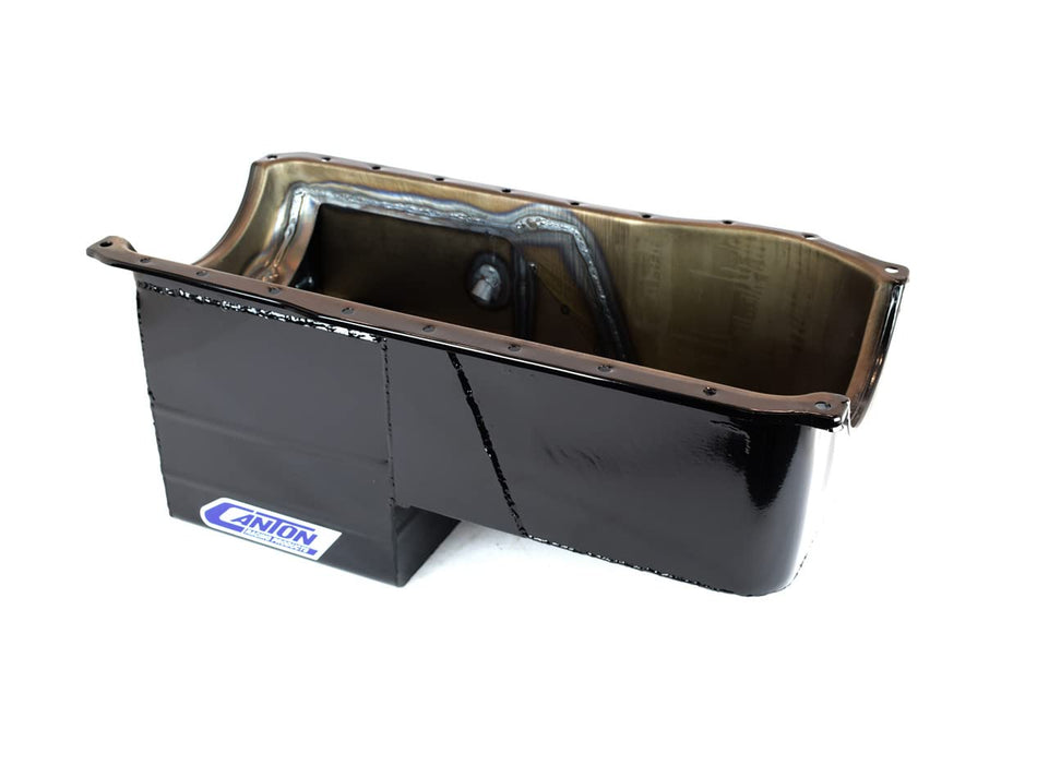 Canton 16-724 Oil Pan Rear Sump - 8 qt - 10 in Deep - Steel - Black Powder Coat