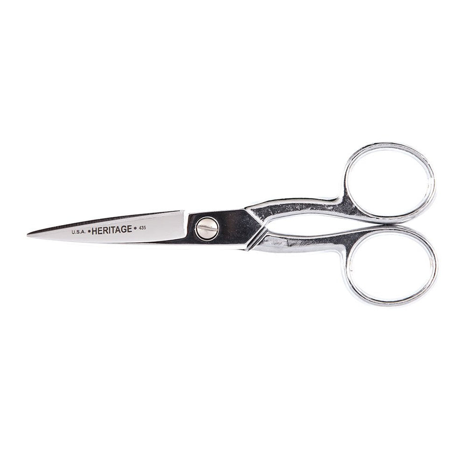Klein Tools G435 Scissors, Made in USA, Tailor Point Scissor Great for Embroidery, Sewing, Fabric, Electronics, More, 5-Inch