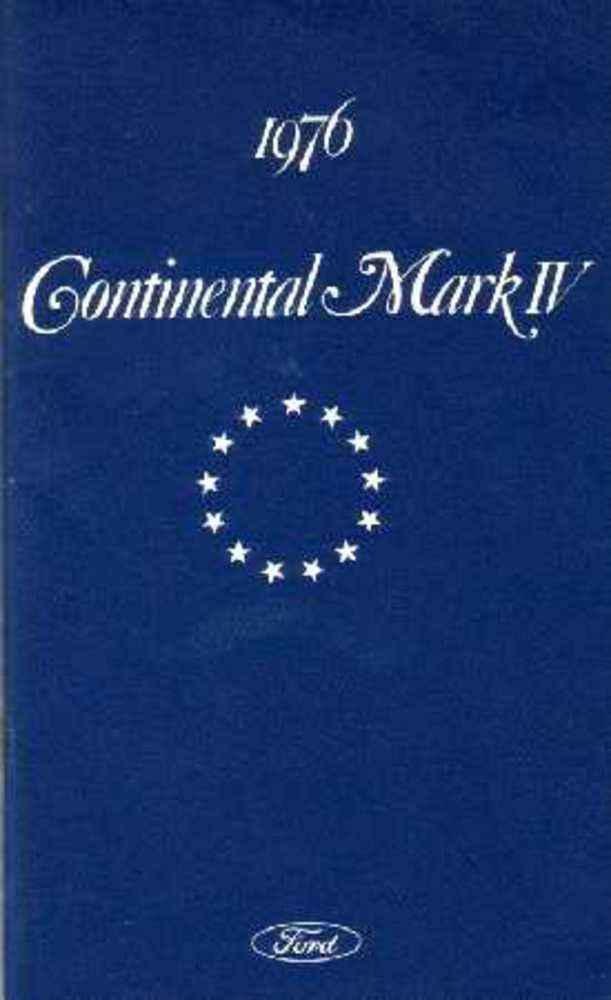 bishko automotive literature 1976 Lincoln Mark Iv Owners Manual User Guide Reference Operator Book Fuses