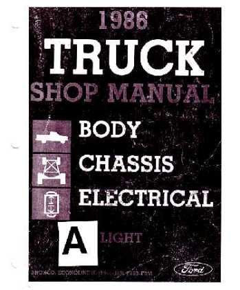 bishko automotive literature 1986 Ford Truck F150-F350 Econoline Shop Service Repair Manual Engine Electrical