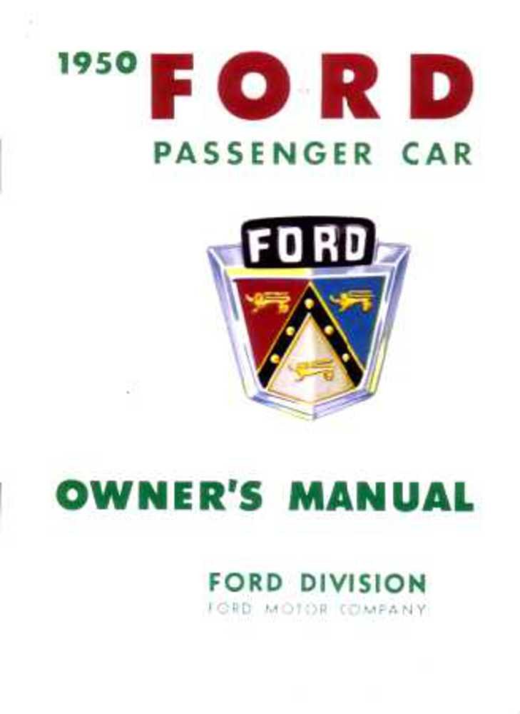 bishko automotive literature 1950 Ford Passenger Car Owners Manual User Guide Reference Operator Book Fuses