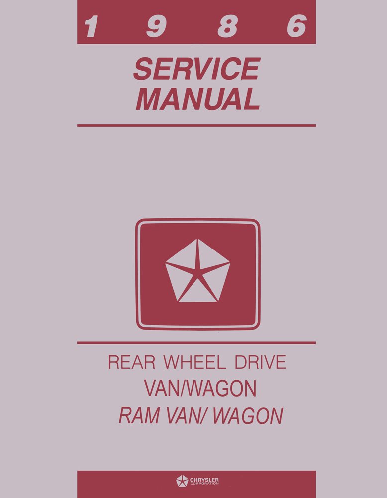 bishko automotive literature 1986 Dodge Ram Van Shop Service Repair Manual Book Engine Drivetrain Wiring OEM
