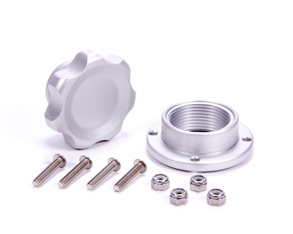 Allstar Performance ALL36180 Filler Cap (Silver With bolt-In Alum Bung Small)