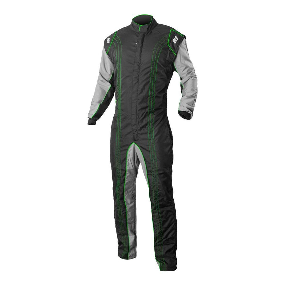 K1 Race Gear CIK/FIA Level 2 Approved Kart Racing Suit (Green, XXX-Small)
