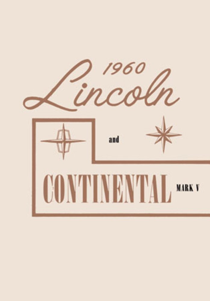 bishko automotive literature 1960 Lincoln Owners Manual User Guide Reference Operator Book Fuses Fluids