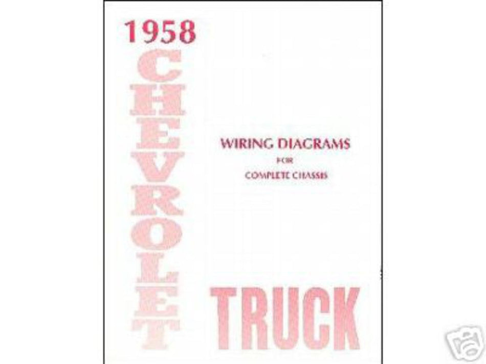 bishko automotive literature 1958 Chevrolet Truck Electrical Wiring Diagrams Schematics Mechanic OEM Book