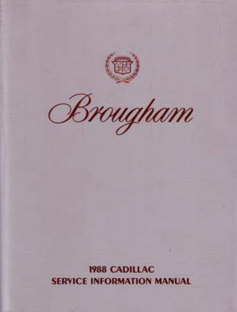 bishko automotive literature 1988 Cadillac Eldorado Brougham Shop Service Repair Manual Book Engine OEM