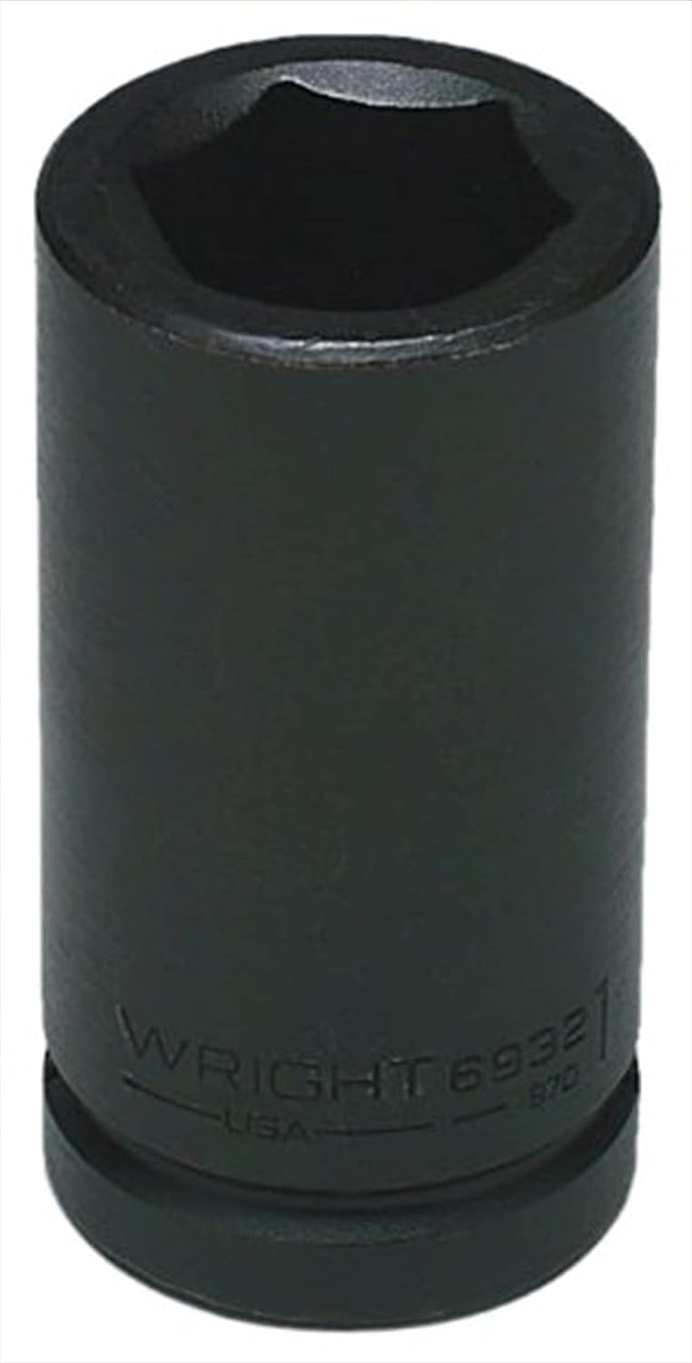 Wright Tool 6936 1-1/8-Inch with 3/4-Inch Drive 6 Point Deep Impact Socket,Black