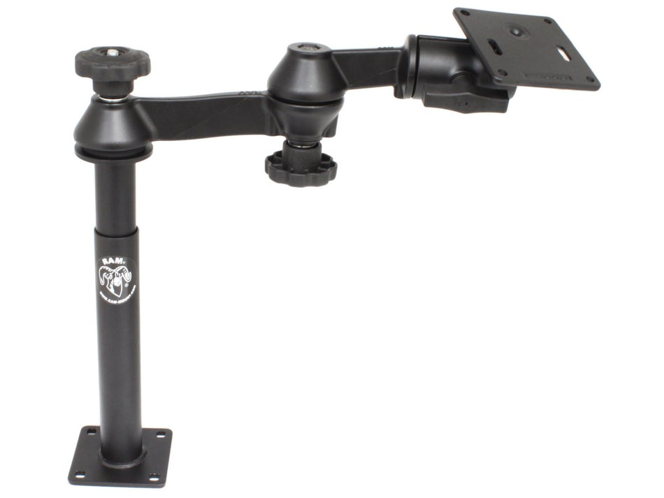 RAM Mounts (RAM-VP-SW1-89-2461 Double Swing Arm with 8" Male Tele-Pole, 9" Female Tele-Pole and 3.625" Square Base (75 mm X 75 mm Vesa)