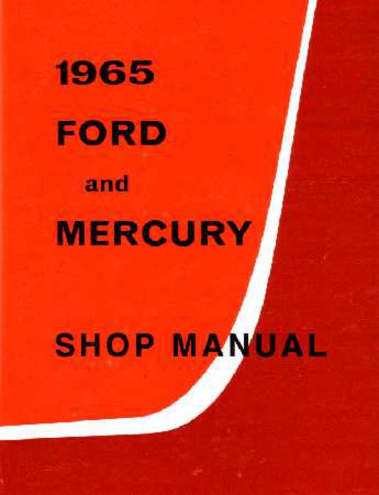 bishko automotive literature 1965 Galaxie Parklane Monterey Montclair Shop Service Repair Manual Book Engine