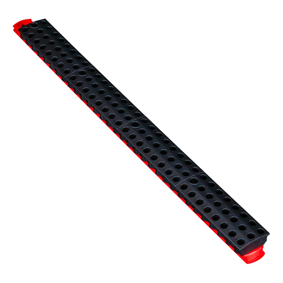 Ernst Manufacturing 96 Tool Magnetic Bit Bar, 1/4 Hex Bit Holder - Red/Black