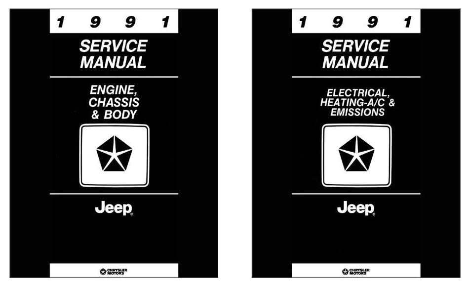 bishko automotive literature 1991 Jeep Cherokee Comanche Wrangler Shop Service Repair Manual Factory OEM Book