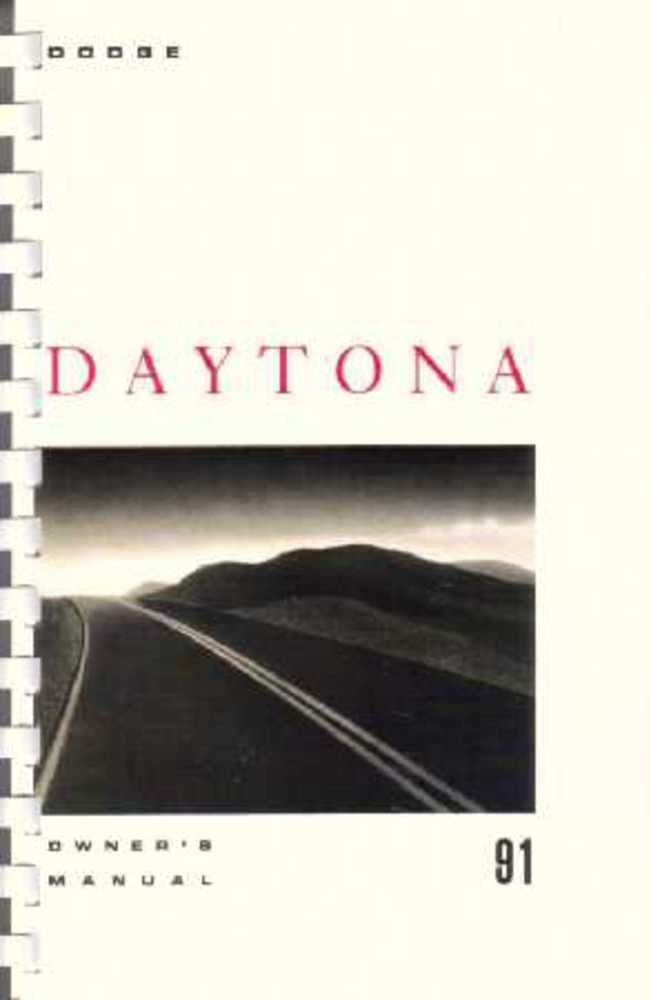 bishko automotive literature 1991 Dodge Daytona Owners Manual User Guide Reference Operator Book Fuses Fluids