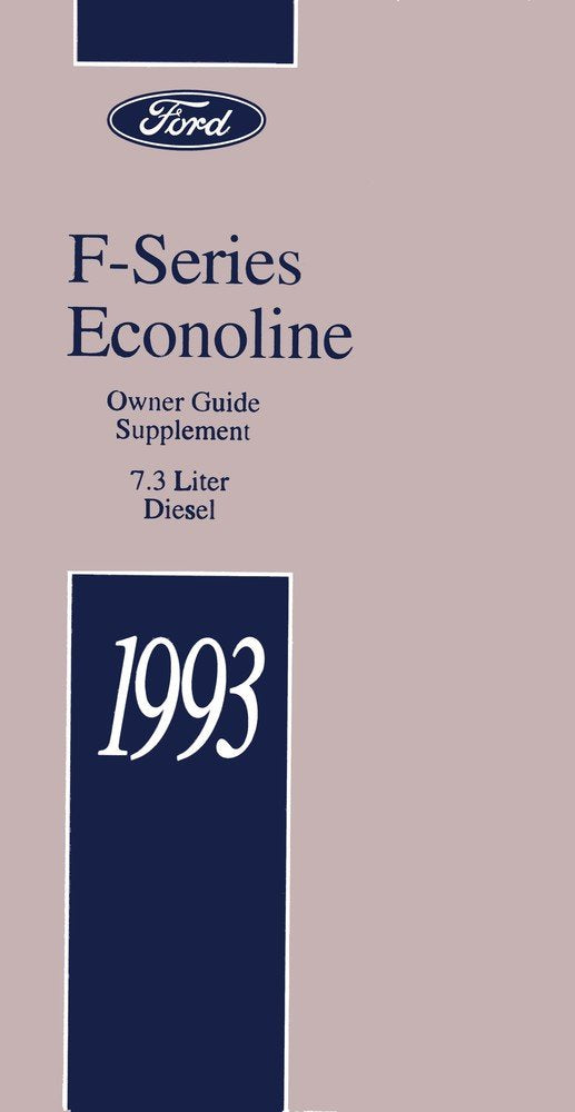 bishko automotive literature 1993 Ford F-100 to F-350 Truck Owners Manual User Guide Reference Operator Book