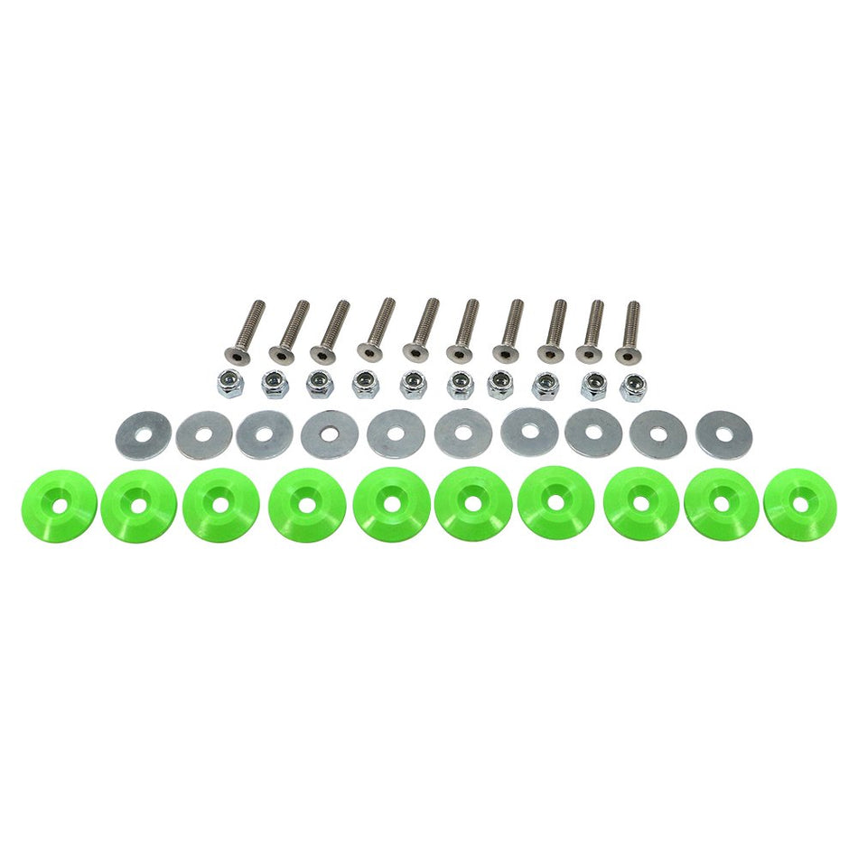 Dominator Race Products 1200-XG Xtreme Green Body Bolt Kits 10pc