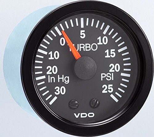 VDO 150-1212 Boost/Turbo 30 InHg / 25 PSI Metric Kit - Vision Black