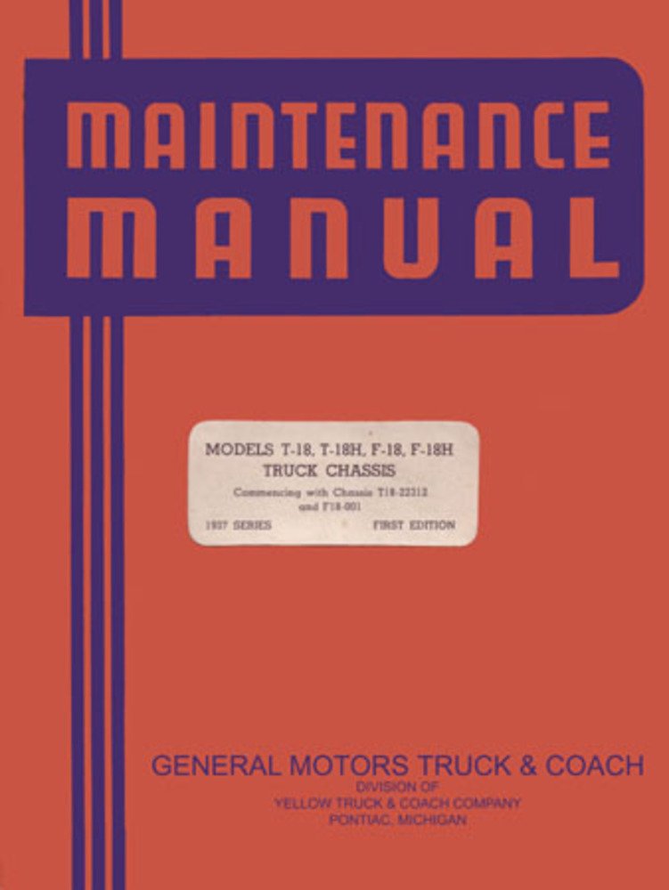 bishko automotive literature 1937 GMC Pickup Truck F18 T18 Shop Service Repair Manual Book Engine Wiring OEM