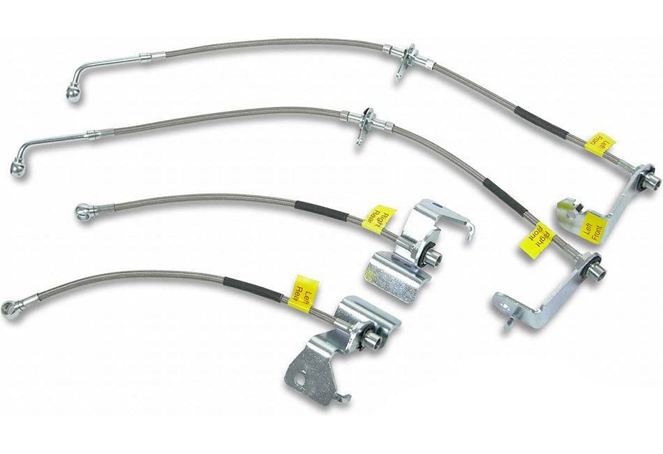 Steeda Autosports - 555-6027 - Stainless Braided Brake Line Kit 15-21 Compatible with/Replacement for 6770 Mustang