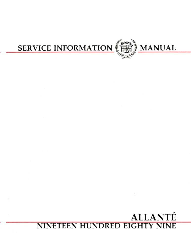bishko automotive literature 1989 Cadillac Allante Shop Service Repair Manual Book Engine Drivetrain OEM