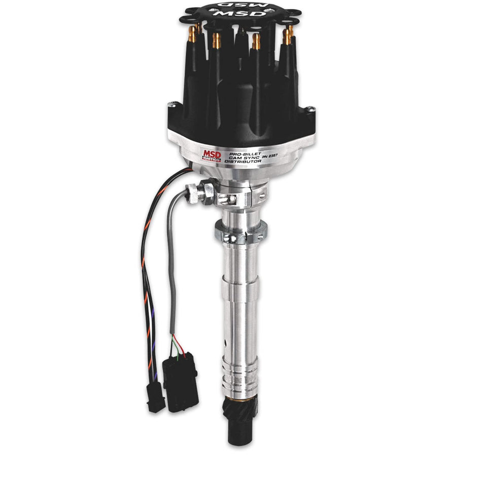 MSD Ignition 2357 Cam Sync Distributor with Steel Gear for Chevy Small Block