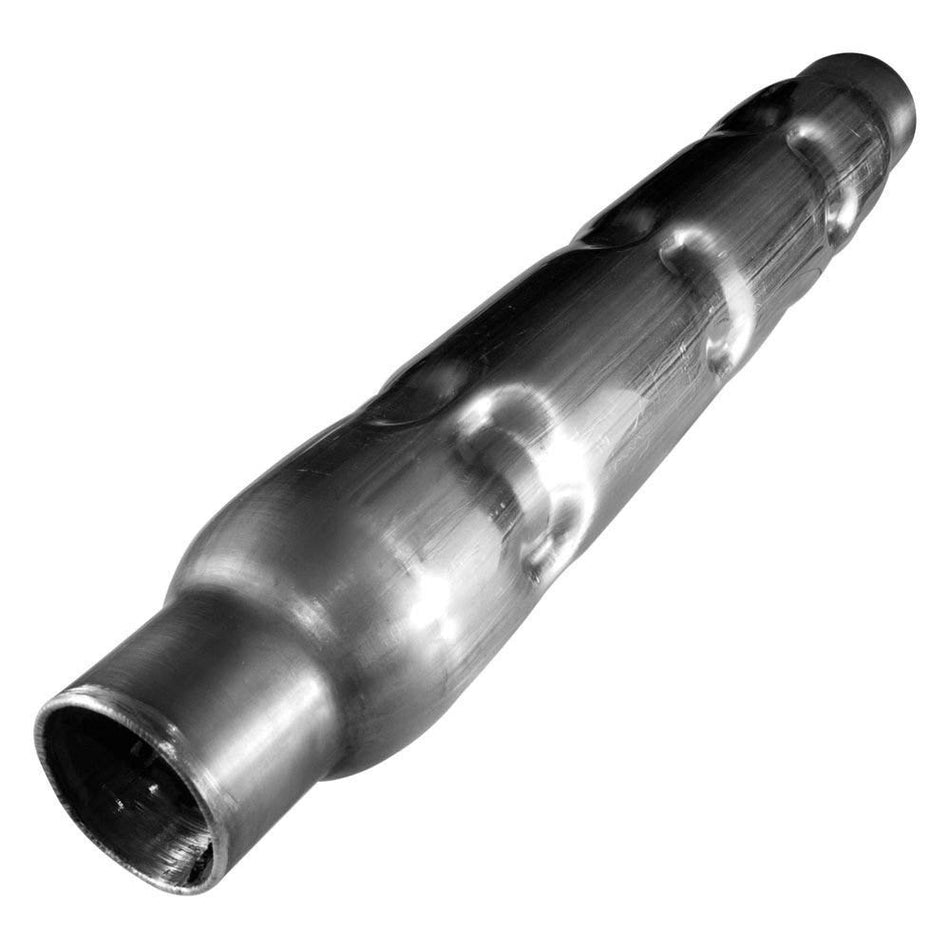Stainless Works - 2in CHAMBERED ROUND MUFFLER (MILL FINISH) (CR22)