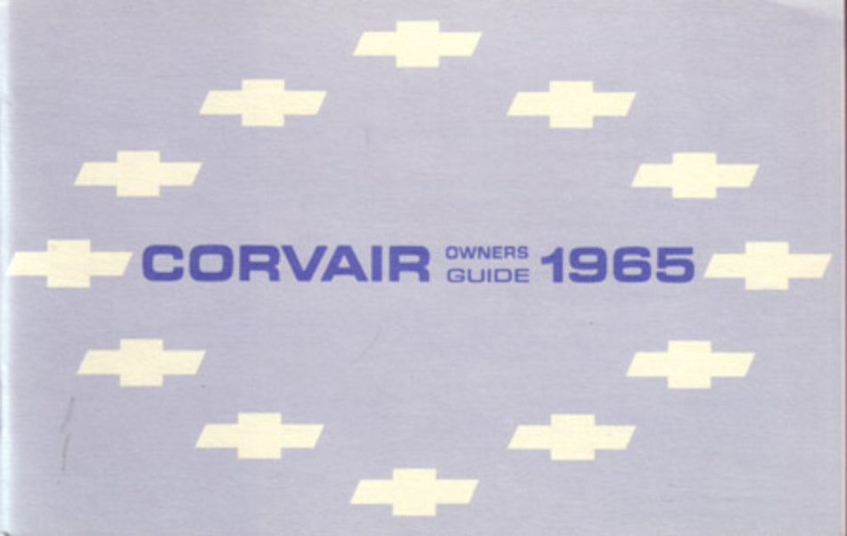 bishko automotive literature 1965 Chevrolet Corvair Owners Manual User Guide Reference Operator Book Fuses