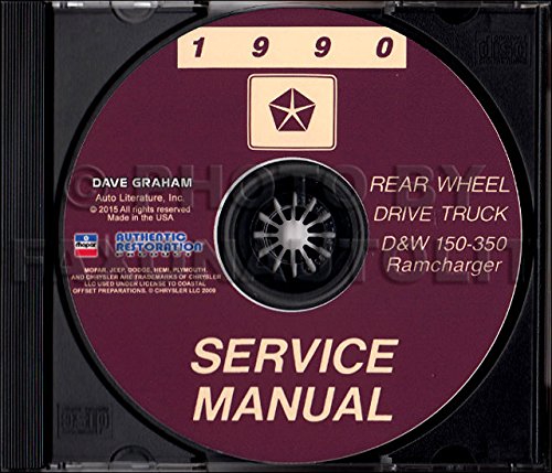 bishko automotive literature 1990 Dodge Ram Pickup Truck Shop Service Repair Manual CD Engine Electrical