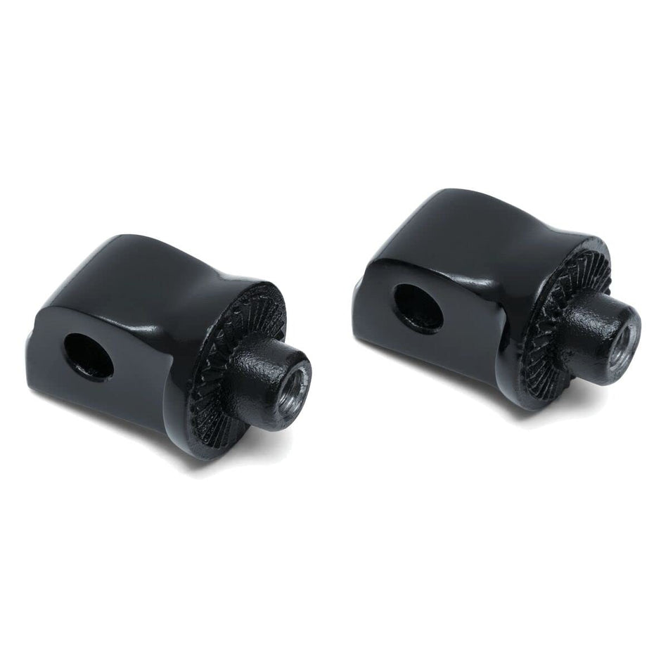 Kuryakyn Splined Peg Adaptors Compatible with Adventure Bikes Black 3899
