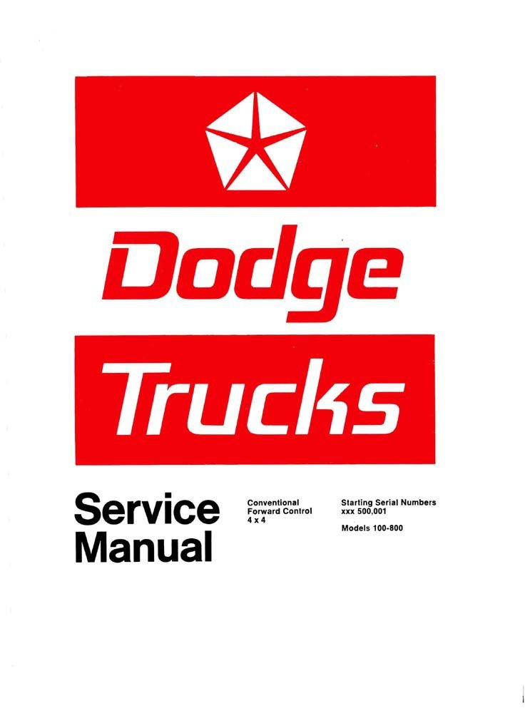 bishko automotive literature 1973 Dodge D/W 100-800 TruckShop Service Repair Manual Engine Drivetrain OEM