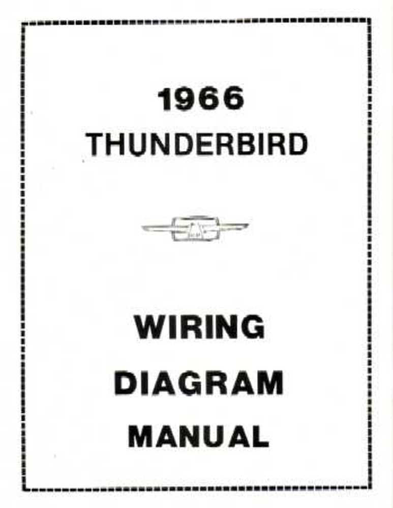 bishko automotive literature 1966 Ford Thunderbird Electrical Wiring Diagrams Schematics Manual Book Factory