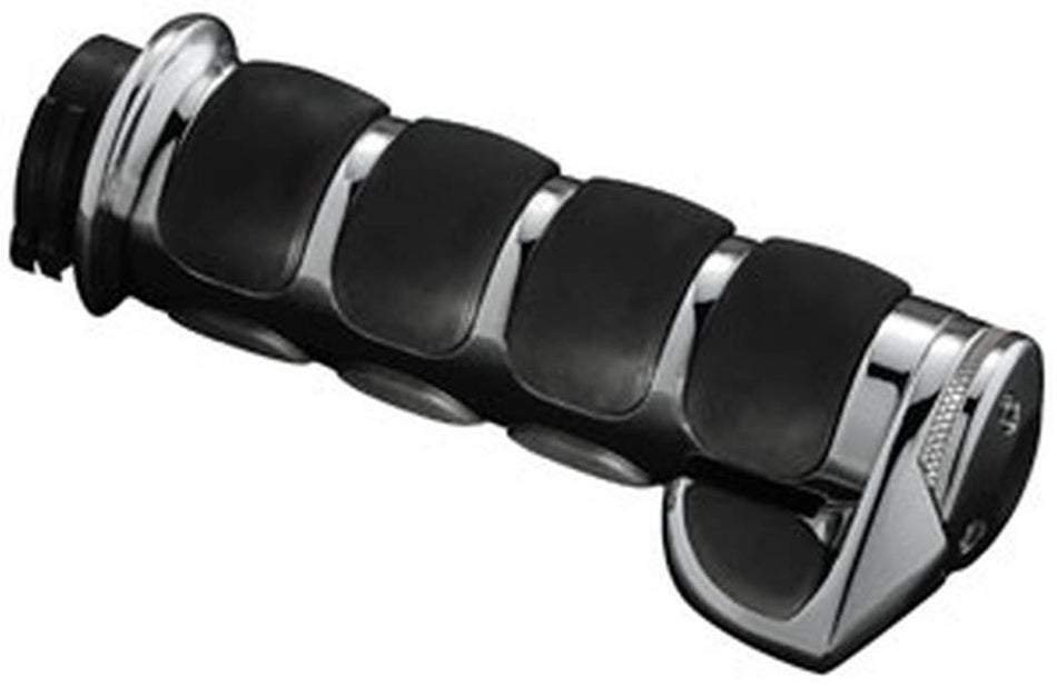 Kuryakyn 6250 Motorcycle Handlebar Accessory: ISO Throttle Boss, Universal Fit with Kuryakyn ISO Grips, Chrome, Pack of 1