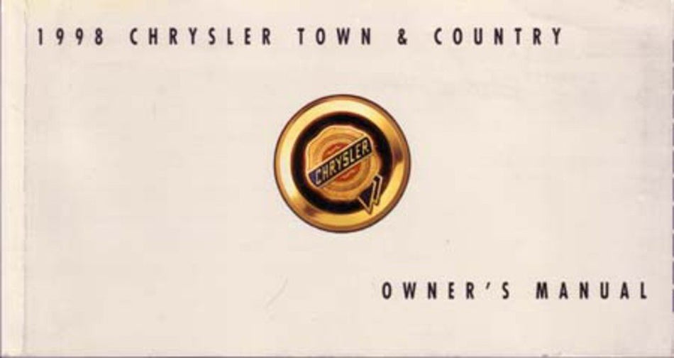 bishko automotive literature 1998 Chrylser Town & Country Owners Manual User Guide Reference Operator Book