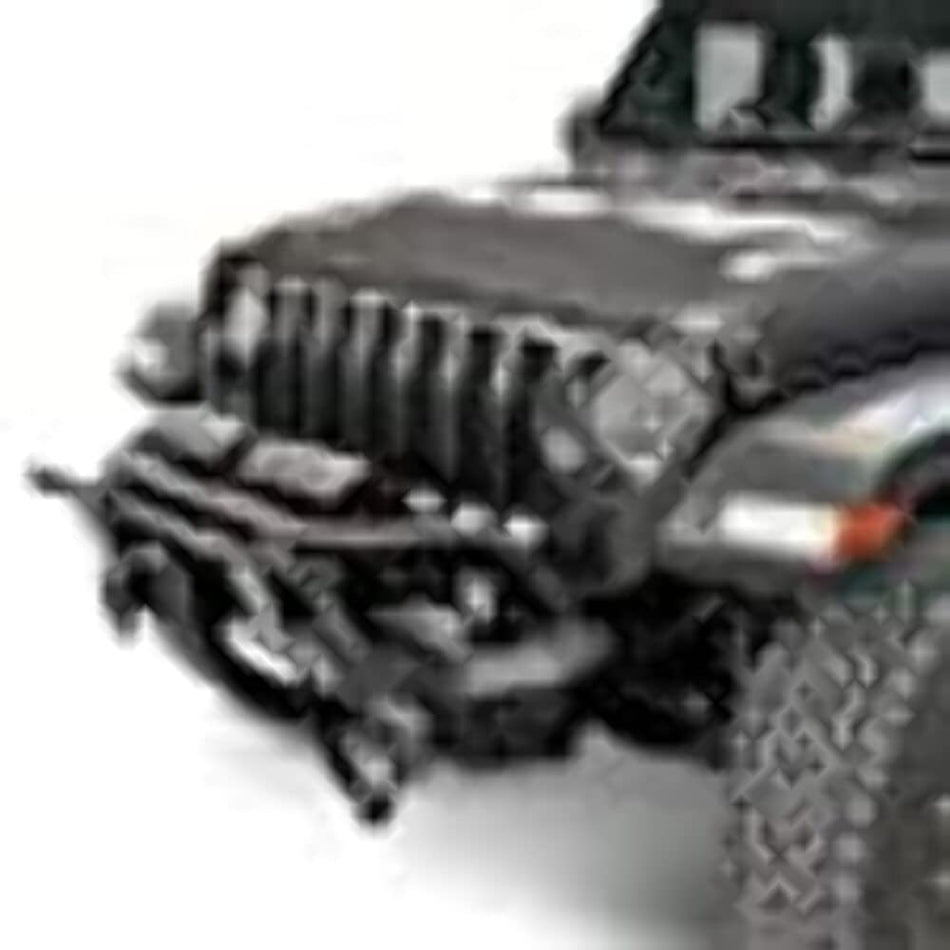 Warrior 6537 - MOD Series Stubby Black Front Winch HD Bumper with Brush Guard