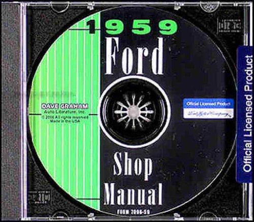bishko automotive literature - Shop Service Repair Manual CD Engine Drivetrain Electrical OEM for The 1959 Ford Car