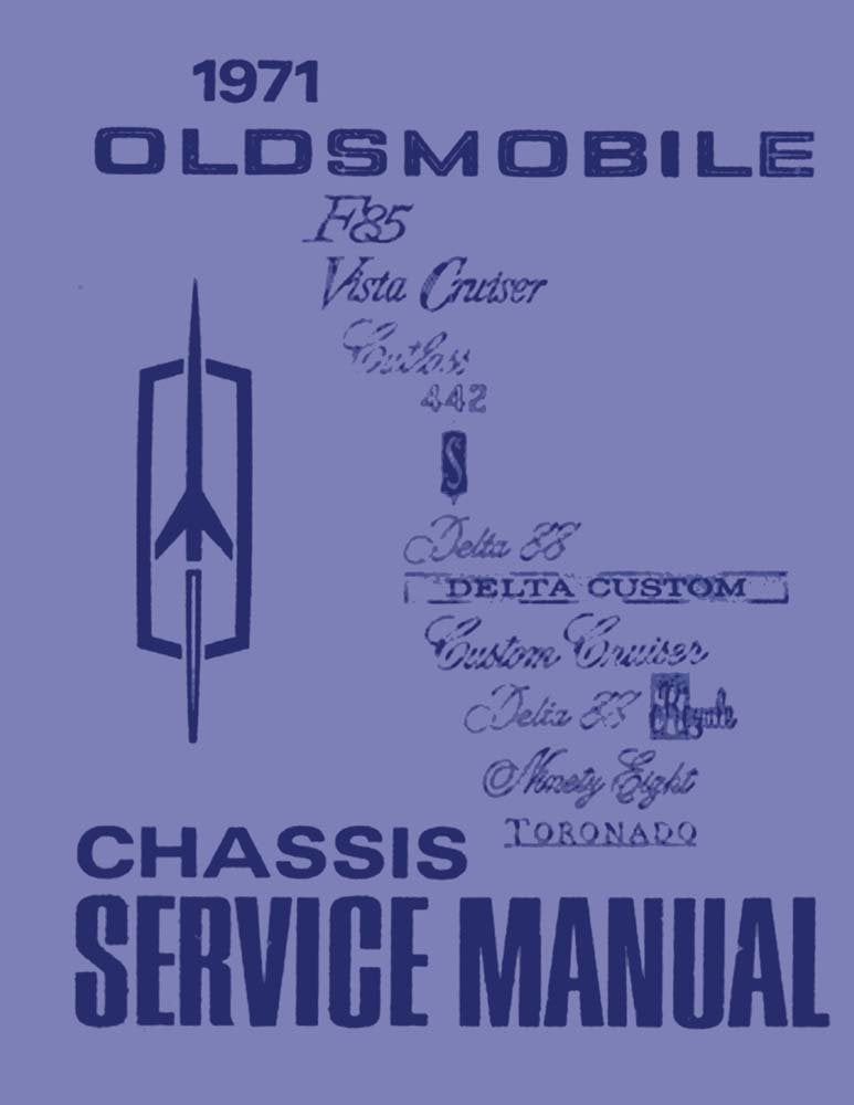 bishko automotive literature 1971 Olds Supreme 442 Cutlass 88 Toronado Shop Service Repair Manual Book Engine