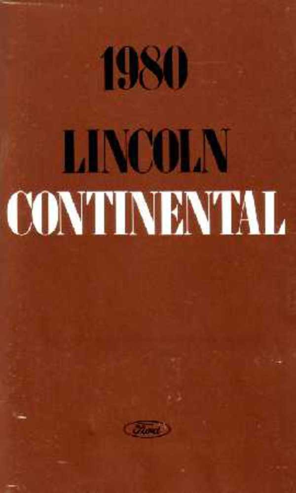 bishko automotive literature 1980 Lincoln Continental Town Car Owners Manual User Guide Operator Book Fuses