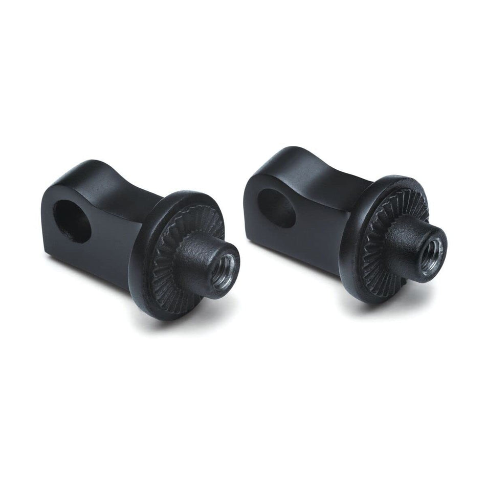 Kuryakyn Splined Peg Adaptors Compatible with Adventure Bikes Black 8937