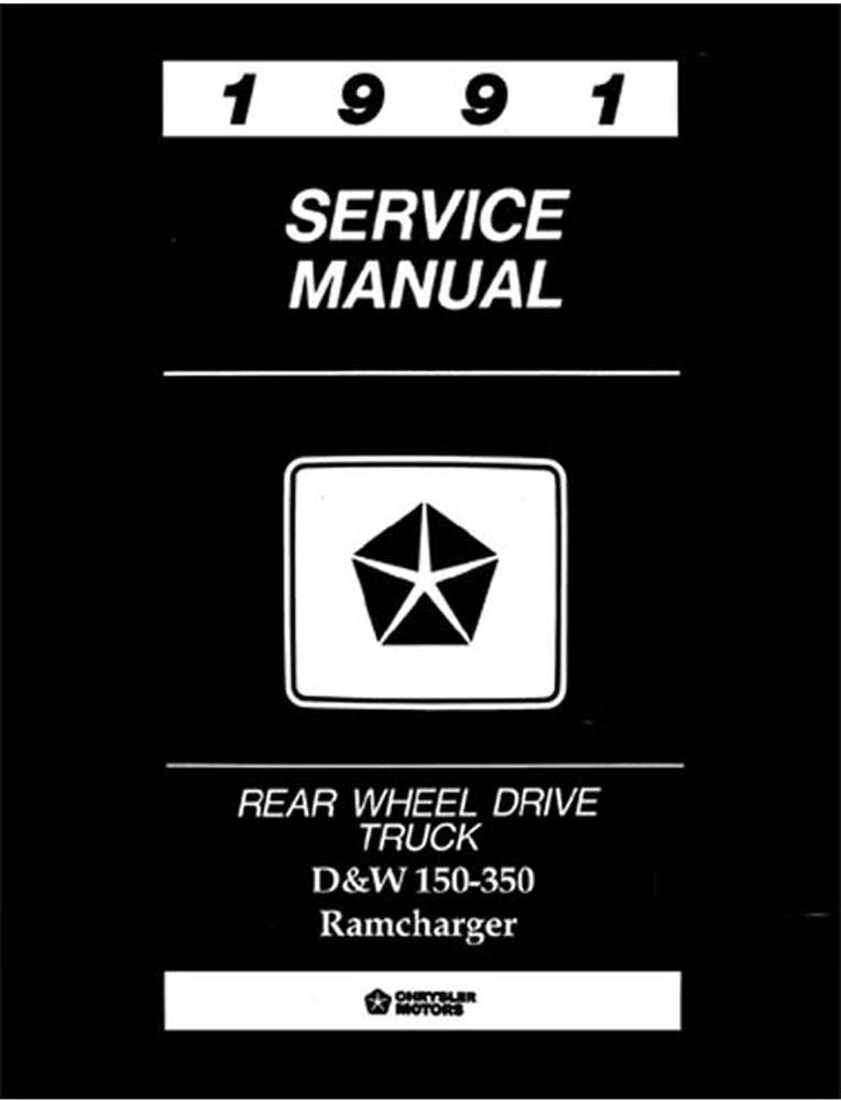 bishko automotive literature 1991 Dodge Ram Charger Pickup Truck Shop Service Repair Manual Engine Drivetrain