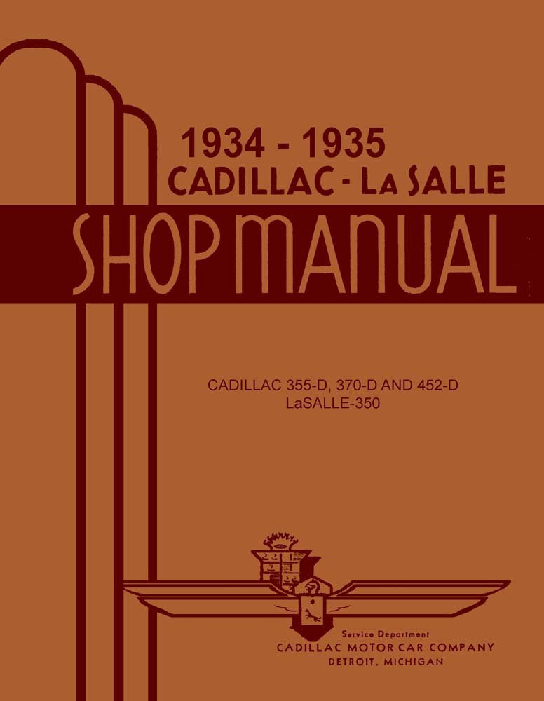 bishko automotive literature 1934 1935 Cadillac Lasalle 452D Shop Service Repair Manual Book Engine OEM