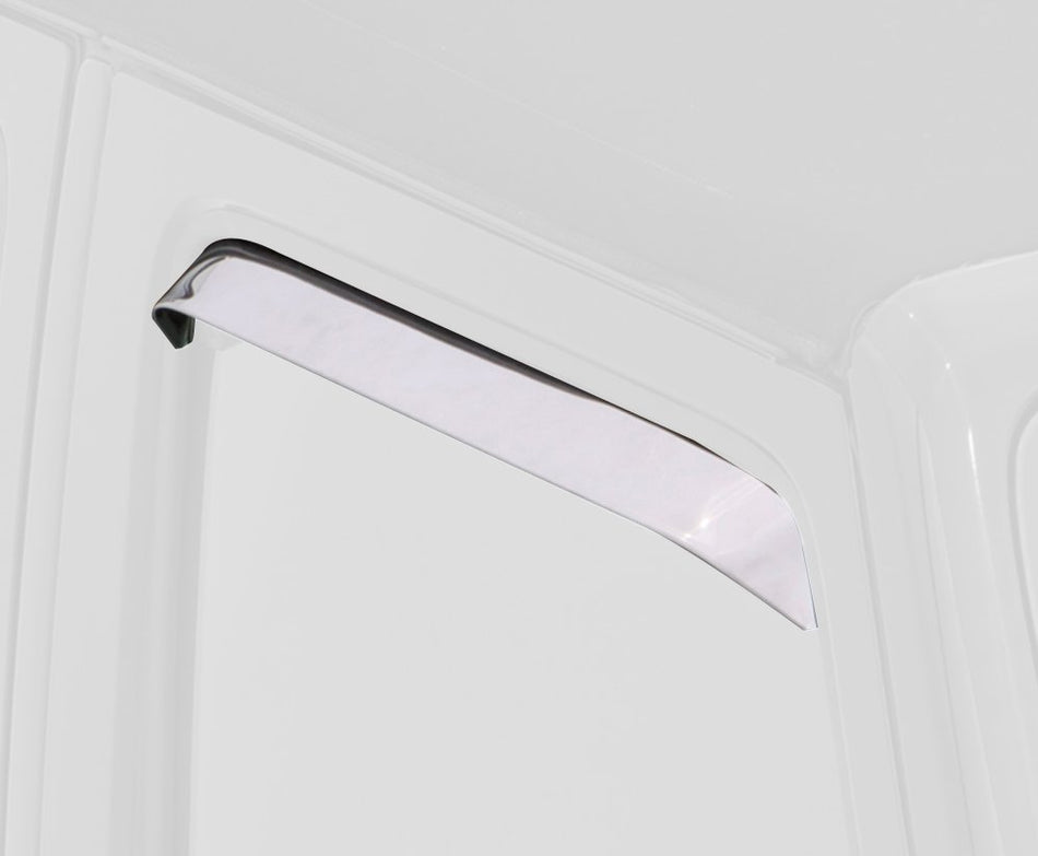 Auto Ventshade [AVS] Ventshade / Window Deflectors | Fits 1988 - 1994 Freightliner FLA/FLD (Conv. & Cab Over), 2 pcs. | Stainless - 12003