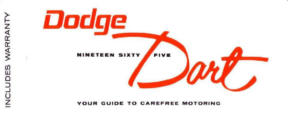 bishko automotive literature 1965 Dodge Dart Owners Manual User Guide Reference Operator Book Fuses Fluids