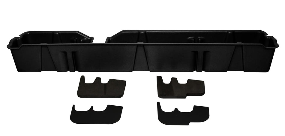 DU-HA Under Seat Storage fits 2009-2014 Ford F150 SuperCab | Black, Heavy-Duty Backseat Organizer, Gun Case or Tool Box | Low Profile Design | Includes 2-Piece Set of Gun Rack Dividers | 20071