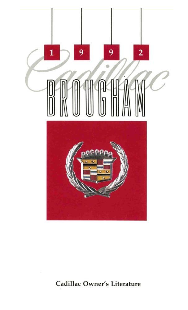 bishko automotive literature 1992 Cadillac Brougham Owners Manual User Guide Reference Operator Book Fuses