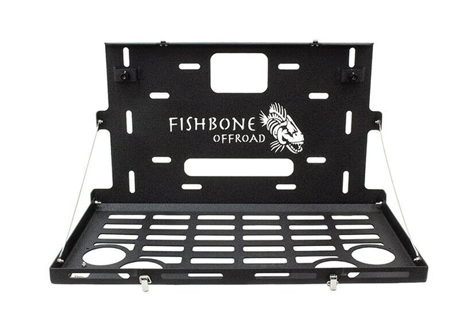Fishbone JK Tailgate Table - Black Powdercoat