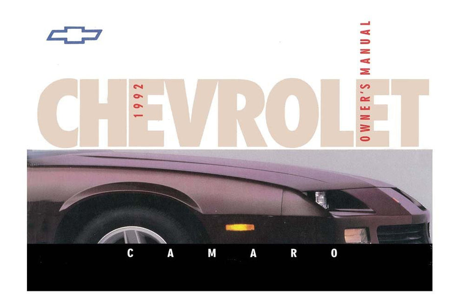 bishko automotive literature 1992 Chevrolet Camaro Owners Manual User Guide Reference Operator Book Fuses